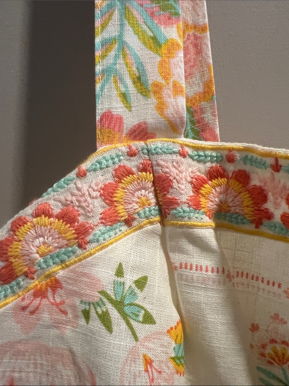 Floral Tiered Sundress in Pastel Yellow and Pink - Picture 6 of 14